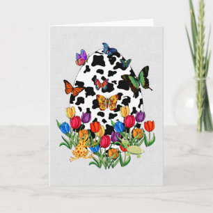 Cow Skin Easter Egg Holiday Card