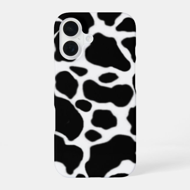 Cow skin pattern iPhone 16 case (Back)