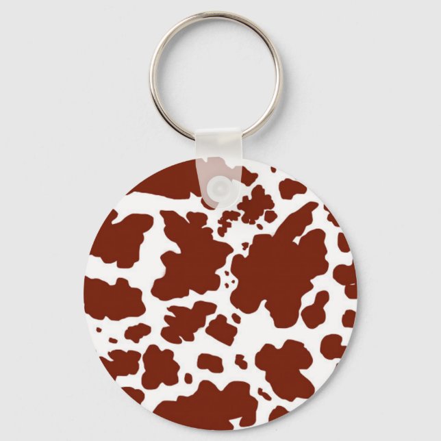 Cow Skin Spots Print Farmer  Key Ring (Front)