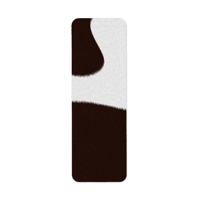 Cow Skin Texture Return Address Label (Front)