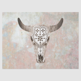 Cow Skull Decoupage Tissue Paper