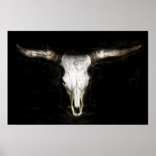 Cow Skull Poster