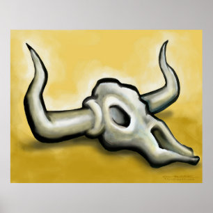 Cow Skull Poster