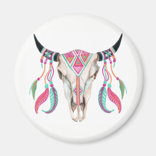 Cow Skull with Dream Catchers Magnet