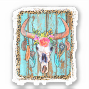 Cow Skulls For Women Leopard Print. Perfect design