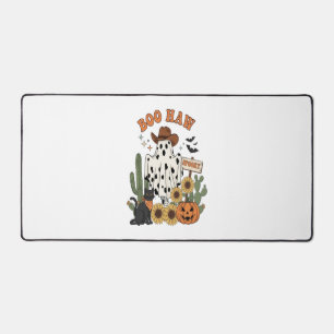 Cow Spot Ghost Western-Funny Halloween Desk Mat