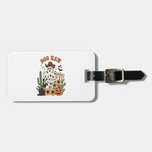 Cow Spot Ghost Western-Funny Halloween Luggage Tag