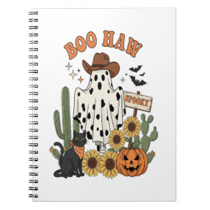 Cow Spot Ghost Western-Funny Halloween Notebook