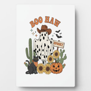 Cow Spot Ghost Western-Funny Halloween Plaque