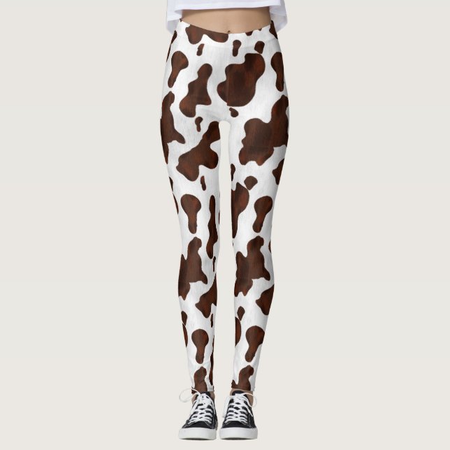 Cow Spots Cowhide Animal Country Western Cowgirl Leggings Zazzle