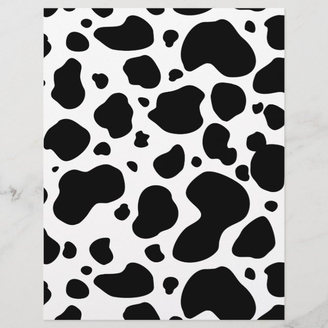 Cow Spots Pattern Black and White Animal Print (Front)