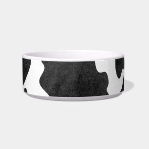 Cow Spots Pattern Black and White Animal Print Bowl