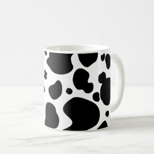 Cow Spots Pattern Black and White Animal Print Coffee Mug