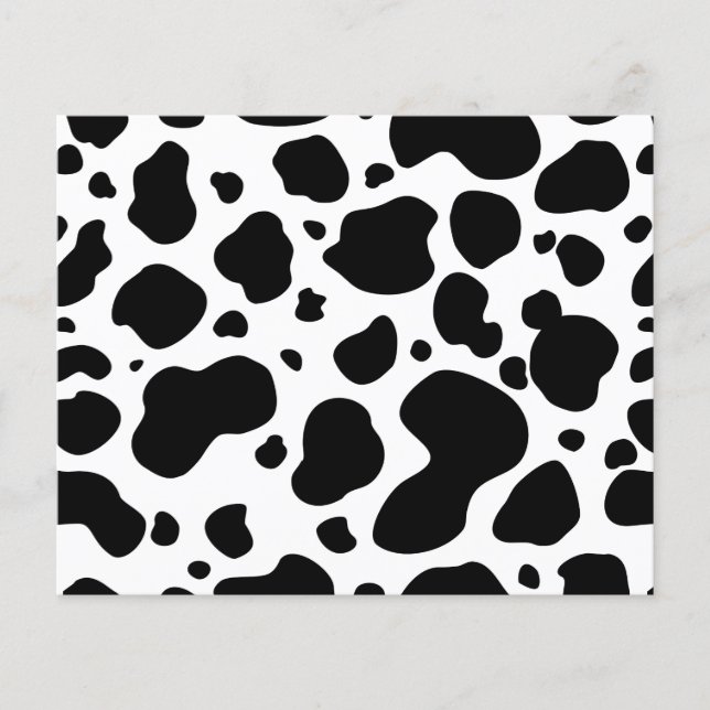 Cow Spots Pattern Black and White Animal Print Flyer (Front)