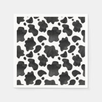 Cow Spots Pattern Black and White Animal Print
