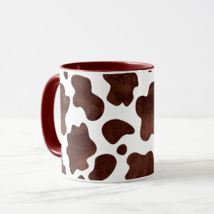 Cow Spots Pattern Brown and White Animal Print Mug
