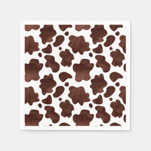 Cow Spots Pattern Brown and White Animal Print Napkin