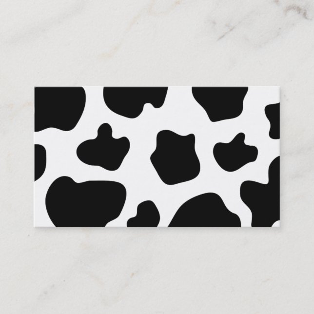 Cow spots pattern business card | animal print (Front)