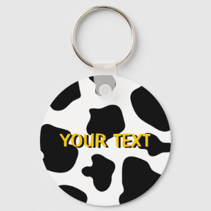 Cow spots pattern keychain   Funny animal print