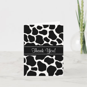 Cow Spots Thank You Note Card