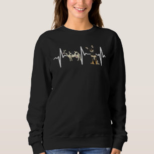 Cow Spotted Black Chihuahua Heartbeat Dog Sweatshirt