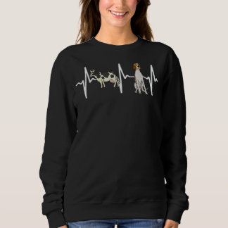 Cow Spotted Irish Terrier Heartbeat Dog Sweatshirt