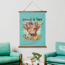 Cow Spring Home Wall Decor