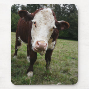 Cow Sticking Out Tongue Mouse Pad