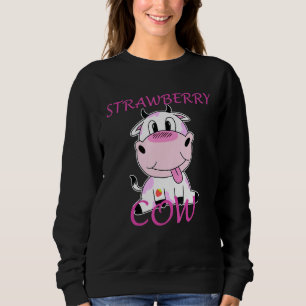Cow Strawberry Cute Pink Cow Sweatshirt