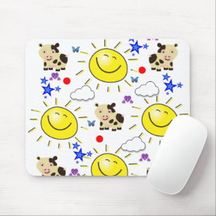 Cow Sun Clouds Mouse Pad! Mouse Pad