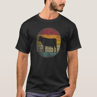 Cow   Sun Retro Vintage Farm Farming Diary Milk T-Shirt