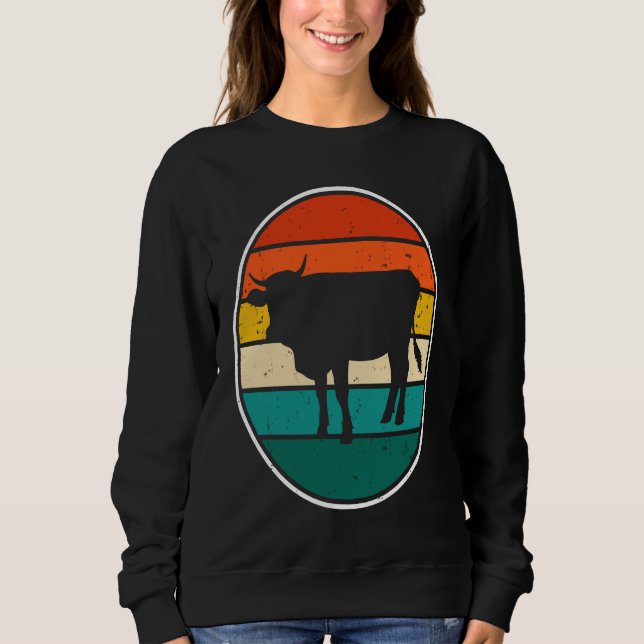 Cow Sunset Vintage Sweatshirt (Front)