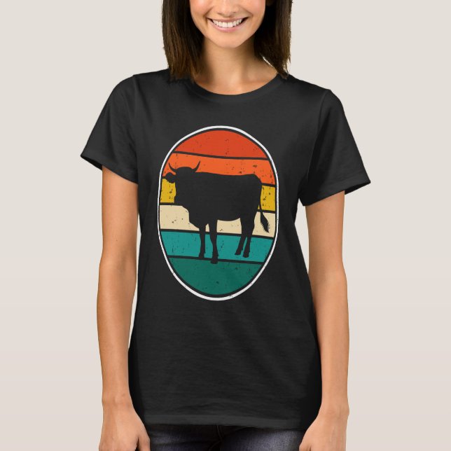 Cow Sunset Vintage T-Shirt (Front)