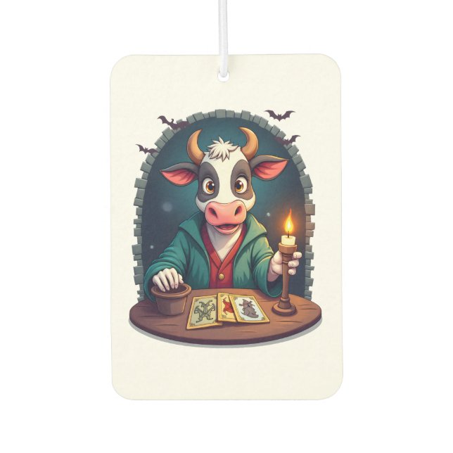 Cow Tarot of Terror Car Air Freshener (Front)