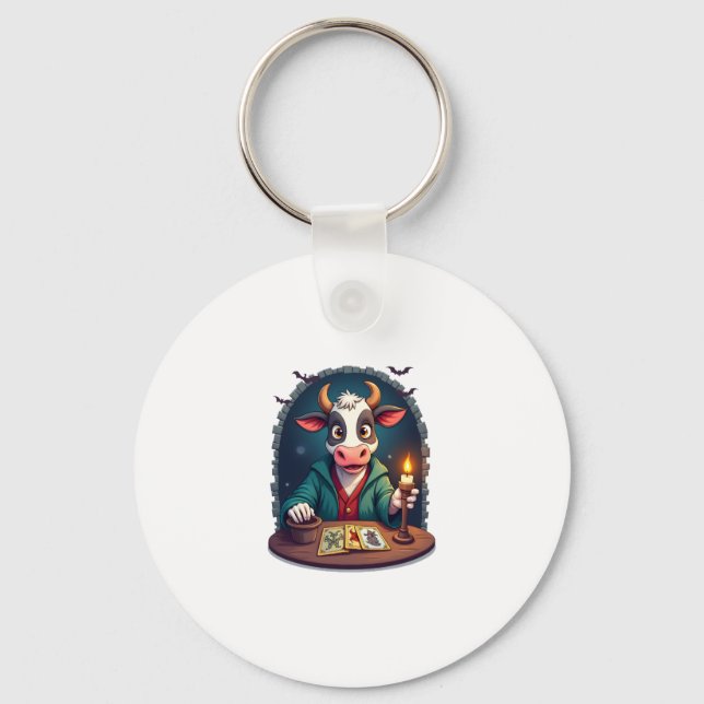 Cow Tarot of Terror Key Ring (Front)