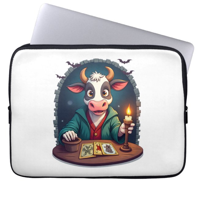 Cow Tarot of Terror Laptop Sleeve (Front)