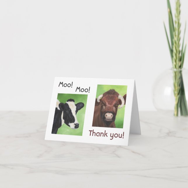 Cow Thank You card (Front)
