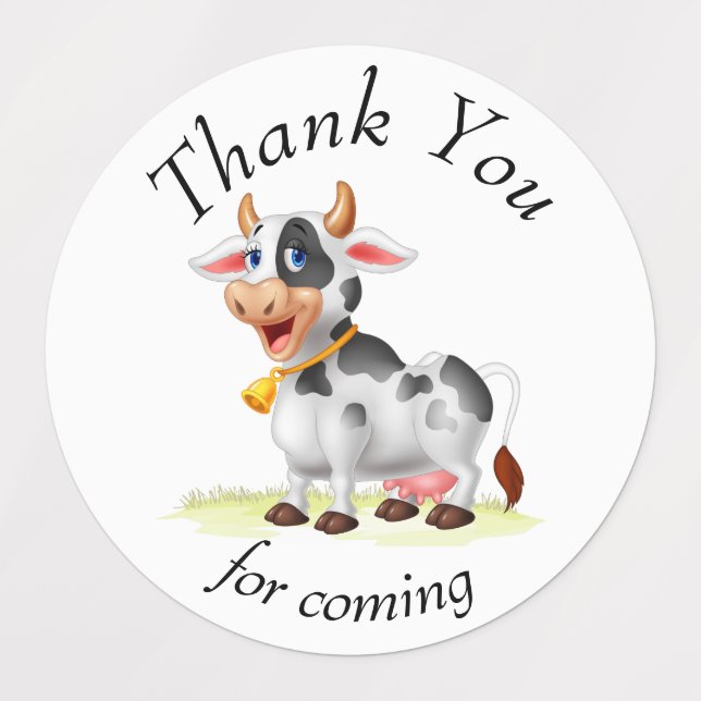 Cow thank you  Labels (Design 1)