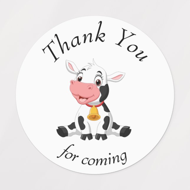 Cow thank you  Labels (Design 1)