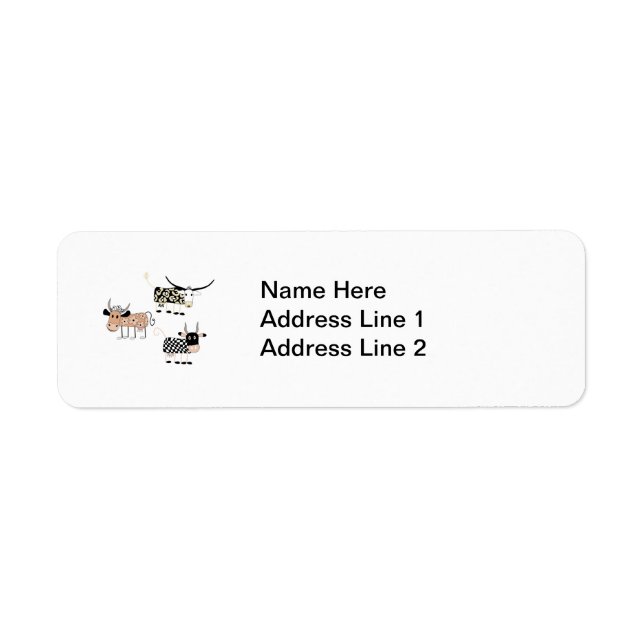 Cow Trio Return Address Label (Front)