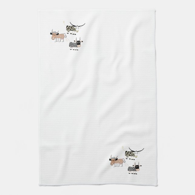 Cow Trio Tea Towel (Vertical)