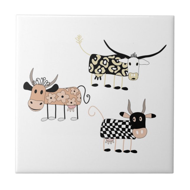 Cow Trio Tile (Front)
