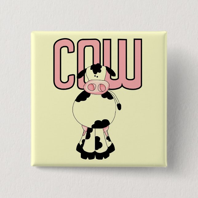 Cow Tshirts and Gifts 15 Cm Square Badge (Front)