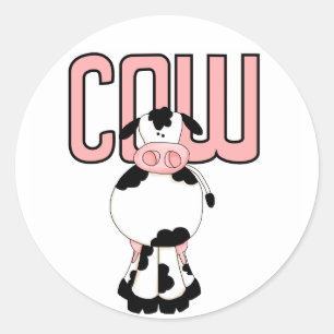 Cow Tshirts and Gifts Classic Round Sticker