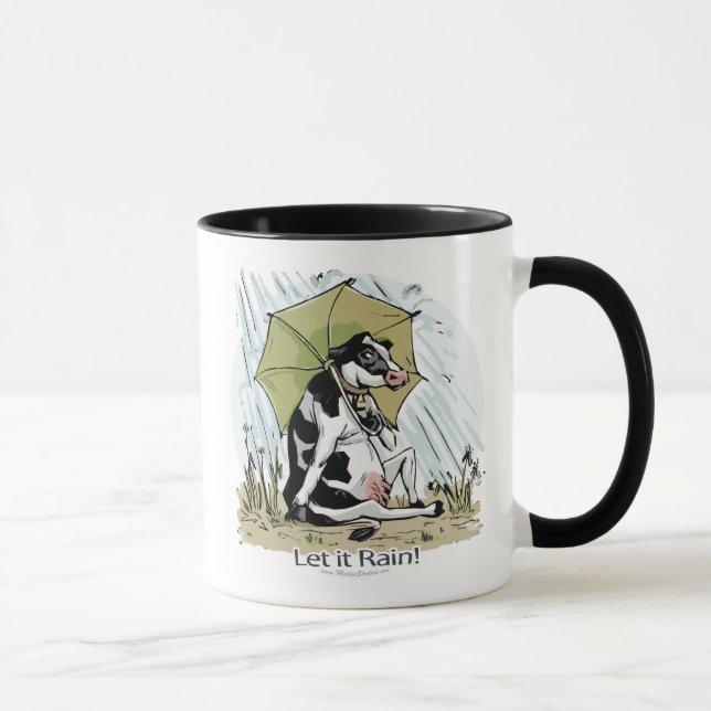 Cow Under Umbrella Mug (Right)