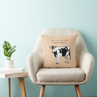 Cow utter Throw Pillow