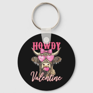 Cow Valentine Coquette  Key Ring