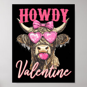 Cow Valentine Coquette Poster