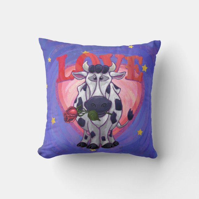 Cow Valentine's Day Cushion (Front)