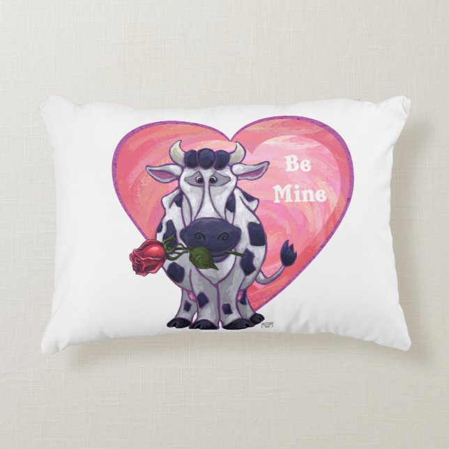 Cow Valentine's Day Decorative Cushion (Front)